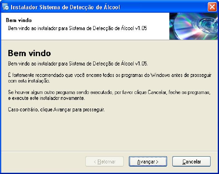 Na janela que aparece, digite D:/setup-BR(ver1.05).exe. Substitua a letra d pela letra correspondente ao leitor de CDs de seu computador. 9.