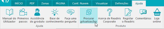 Secção 1: Instalação e ativação Procurar atualizações Quando regista a sua cópia do Readiris, tem direito a atualizações de software gratuitas.