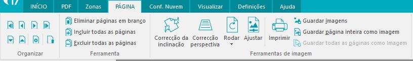 Ferramentas Clique em Eliminar páginas em branco para eliminar as páginas em branco digitalizadas/abertas no Readiris.