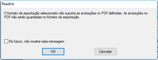 Abre-se a janela de Edição. Sair da ferramenta de anotação Sair do separador PDF. Exportar como PDF Clique no botão PDF na fita. Abre-se a caixa de diálogo Guardar como. Para mais definições PDF: 1.