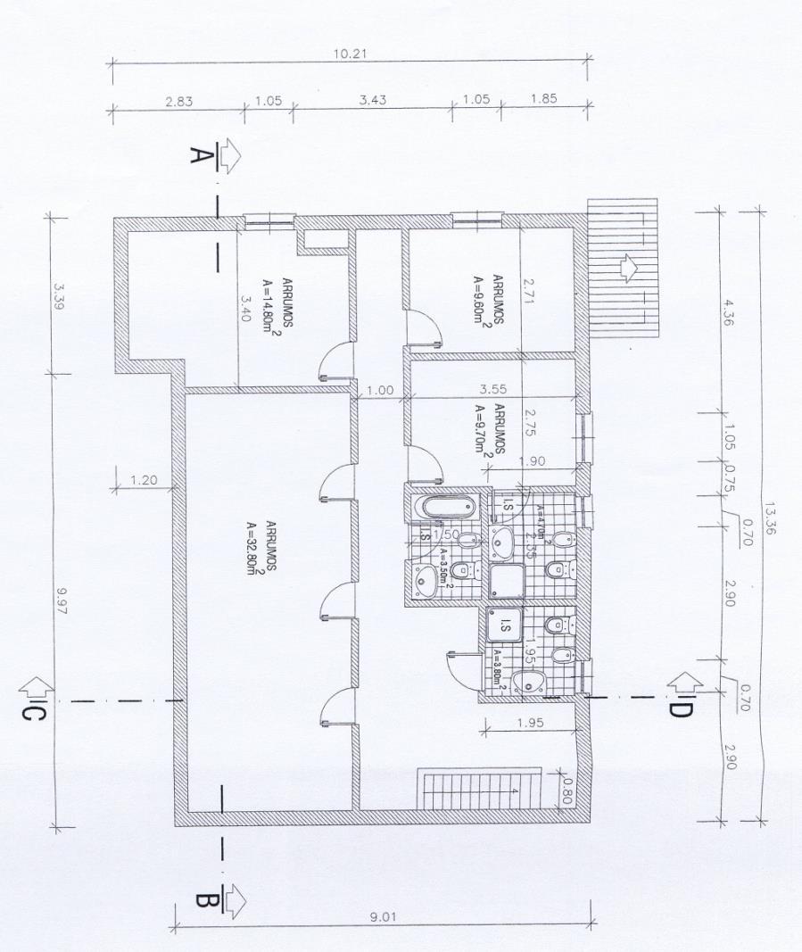 Figura A203 Planta do 1º andar [CMOurém, Processo n.º 738/2008 e Licença n.