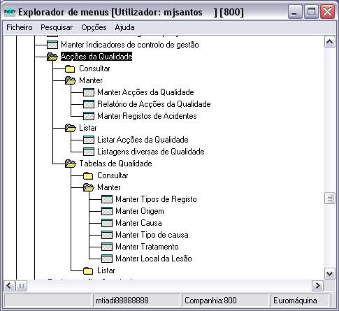 Sessões BaaN das Módulo Baan