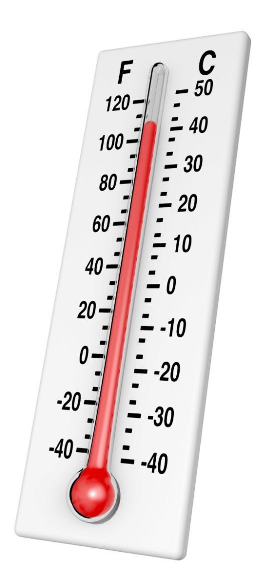 1.4 Energia, calor, temperatura Temperatura Para medir a temperatura é necessário um aparelho chamado termômetro