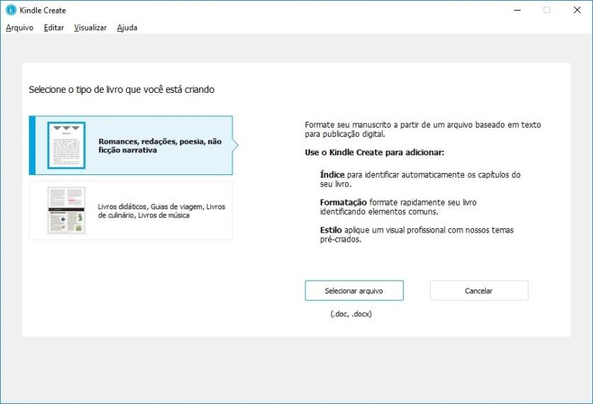 3. Criar o seu ebook a partir de um arquivo do Microsoft Word As seções a seguir vão orientá-lo pelo processo de criação do seu ebook a partir de um arquivo do Microsoft Word. 3.1.