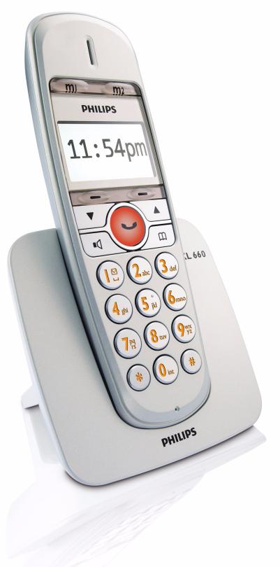 Registe o seu produto e obtenha assistência em www.philips.com/welcome XL 660 To insert with PT Telefone!