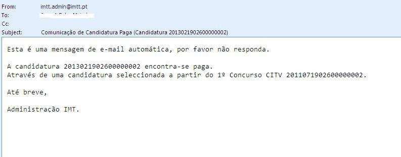 29 - Exemplo do ecrã com a informação dos dados do crédito Fig.