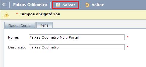 Certifique-se que os dados do cadastro estão preenchidos corretamente e clique em Salvar (localizado sobre a parte superior da tela).