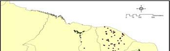 Caracterização in situ e genética de algodoeiros mocós 37 A prospecção in situ e coleta de algodoeiros mocós presentes em cinco estados nordestinos foram realizadas em 6 expedições, no período de