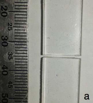 Figura 5: Detalhes das fraturas aparentemente: (a) frágil e (b) dúctil-frágil (Fonte: arquivo pessoal) 3.