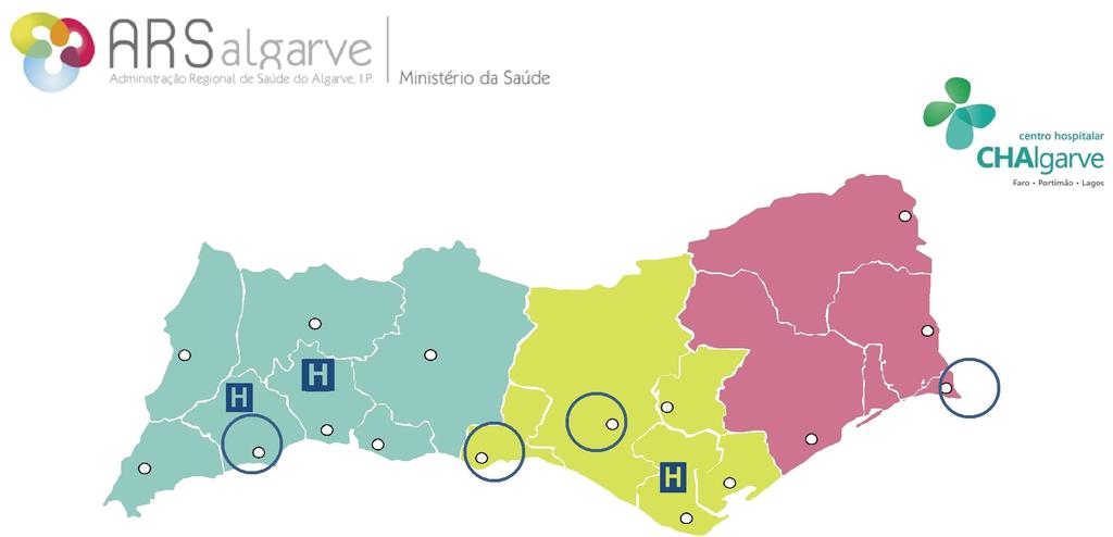 Centro Hospitalar do Algarve,EPE Pontos da Rede de Referenciação Hospitalar de Urgência e Emergência Região do Algarve Alcoutim Aljezur Monchique Silves Castro Marim Vila do Bispo Lagos Portimão