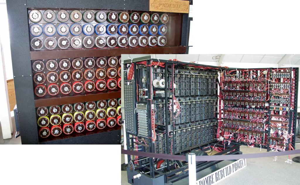 Bombe Sistema electromecânico criado para decifrar códigos encriptados pela máquina Enigma (2 a Guerra Mundial). Prof.