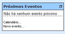 Você poderá ver os eventos que aconteceram nos meses anteriores ou que ainda estão por acontecer nos meses seguintes, clicando nas setas de navegação que se localizam na parte de cima do calendário,