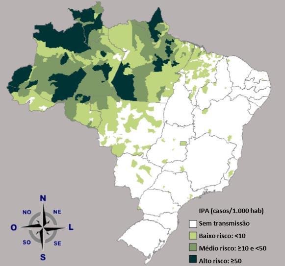 Malária no Brasil 2015: 143 mil casos (2000: 613.