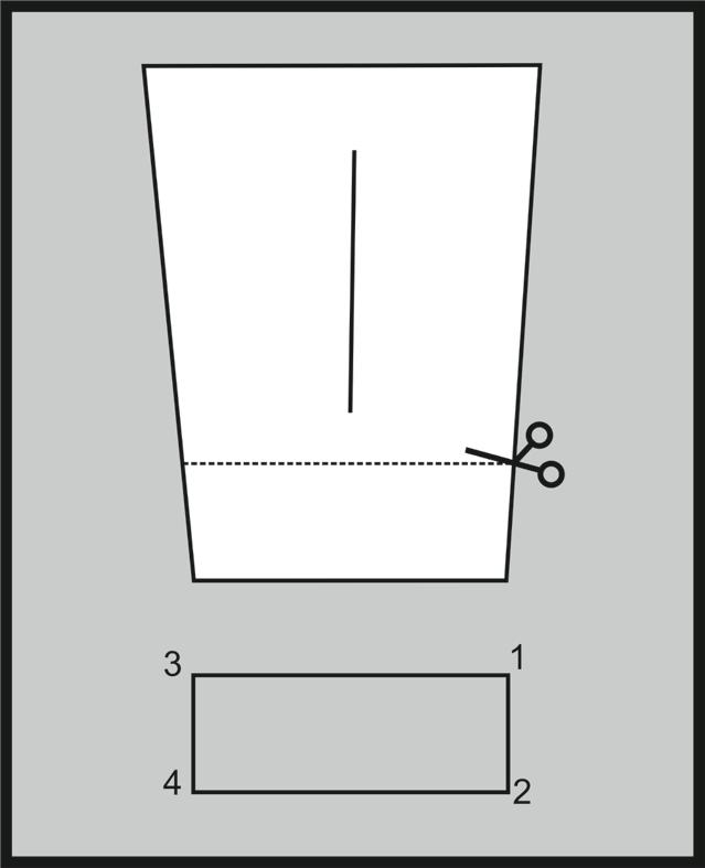 Barra canelada Para fazer a barra canelada, desconte no comprimento da calça, a largura da barra e traçar o diagrama, conforme se segue: Trace uma