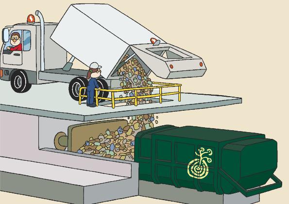 6 lixo que os camións municipais levan ás plantas de transferencia deposítase en