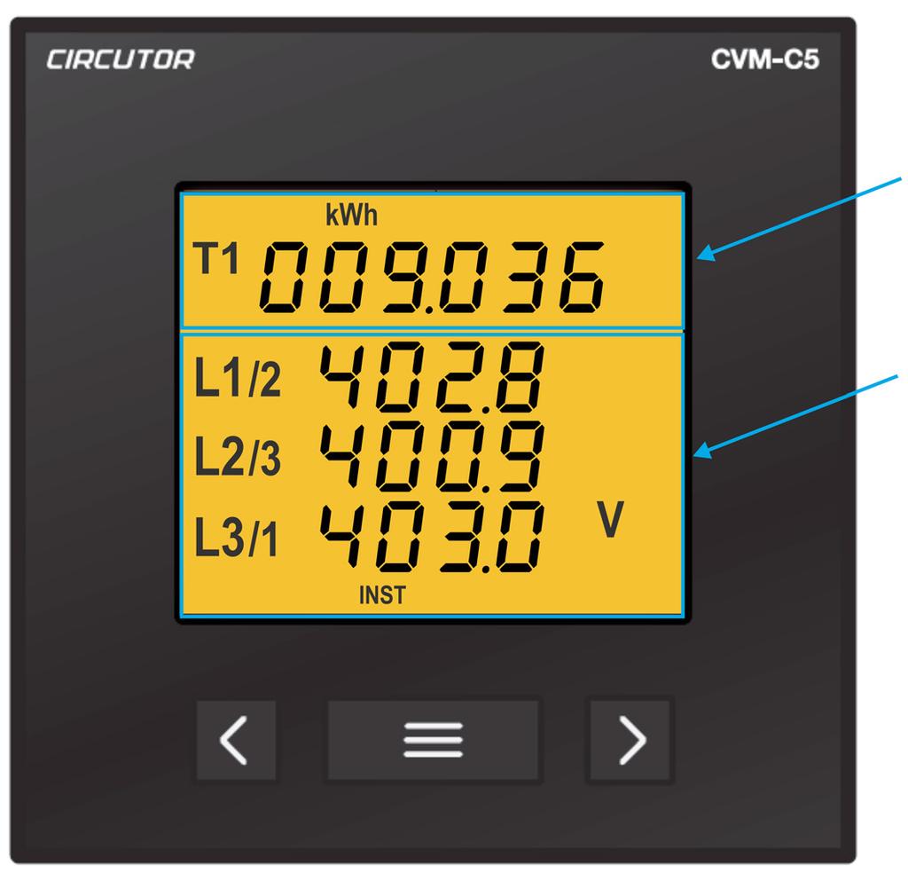 4.3.- ECRÃ O equipamento dispõe de um ecrã LCD retroiluminado onde são visualizados todos os parâmetros indicados na Tabela 3.