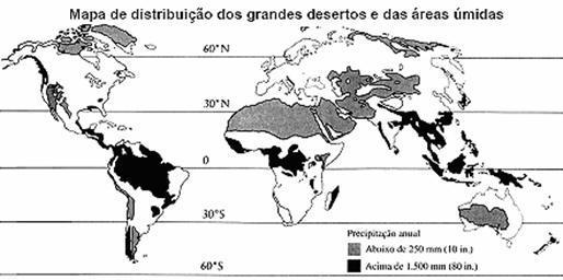 Ao examinar a tabela da temperatura média anual em algumas latitudes, podemos concluir que as chuvas são mais abundantes nas maiores latitudes próximas do Equador, porque A) as grandes extensões de