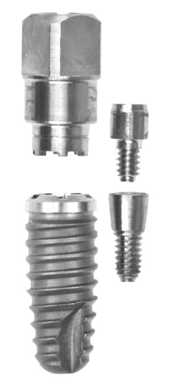 1.5 Implante UN II Cone Morse 1.5.1 - Nome e modelo Nome técnico: Implantes Dentários (Osseointegrável) Modelo comercial: Implante UN II Cone Morse 1 3 4 (c) 2 (d) (a) 5 (b) Legendas: 1) Implante montado.