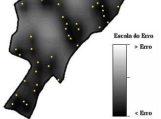 variância de krigeagem relativa