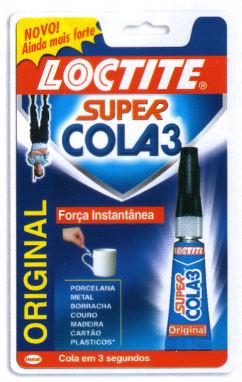 LCTITE "SUPER CLA 3" Cola Universal Instantânea RIGINAL (N.