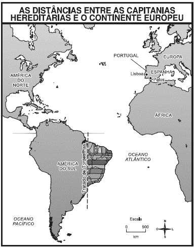 10ª Questão: Analise o mapa e responda aos itens. a) Por que o nordeste foi a primeira região brasileira a ser ocupada? Qual atividade econômica se desenvolveu nesta região principalmente?