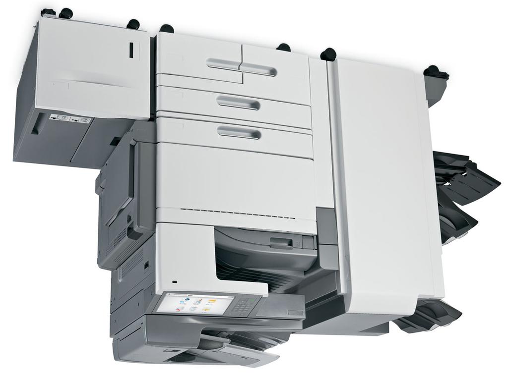 Configurações máximas suportadas 21 Suporte de impressora 24Z0031: Impressora compatível: X925 Posicionamento Suporte de impressora 24Z0031 Secretária Chão Suporte de impressora convertido