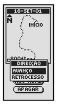 NAVEGAÇÃO DE TRAJECTOS E ITINERÁRIOS 5 Navegação de um Trajecto Seleccionado Para permitir que o mapa mostre