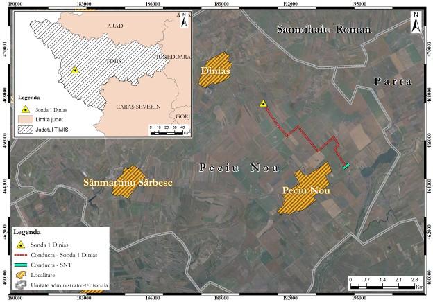 Figura nr. 0 Localizarea proiectului în cadrul unităţilor administrativteritoriale Traseul conductei de transport de la Grupul Diniaş este situat în extravilanul com.