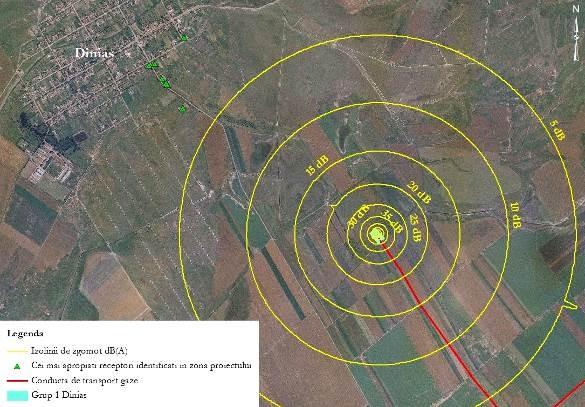 Figura nr. 9. Rezultatele modelării pentru scenariul din etapa de funcţionare (EPC Consultanţă de mediu, 203) 4.9.2.Prognozarea impactului Nr. crt.