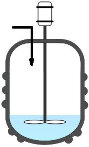 b) Operação Semi-contínua (Batelada alimentada) Neste modo operacional, o tanque é parcialmente preenchido com reagente(s) e reagente(s) adicionais são adicionados progressivamente até a composição