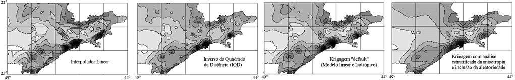 Aplicação indireta: clima mapeamento da chuva (metodologia) Desenvolvimento de metodologia para mapeamento