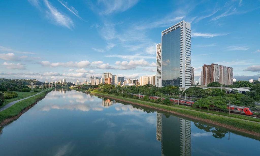 das Nações Unidas DIFERENCIAIS Certificação LEED GOLD Baixo custo total de ocupação Mall com 7 lojas Recepção bilíngue 24h, segurança, serviço de manobrista