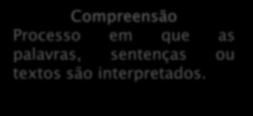 compreensão.