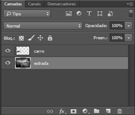 TRABALHANDO COM CAMADAS Todas as imagens do Adobe Photoshop contêm uma ou mais camadas. Um novo arquivo é criado com um segundo plano que pode ser convertido em uma camada.