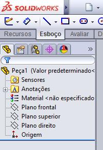 Aula 2 - Introdução ao Esboço Ambiente do SolidWorks (PEÇA): Árvore de Geranciamento