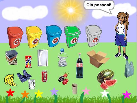 Desenvolvimento do trabalho: O grupo com o tema Cidade ecológica e sustentável criou um jogo sobre reciclagem