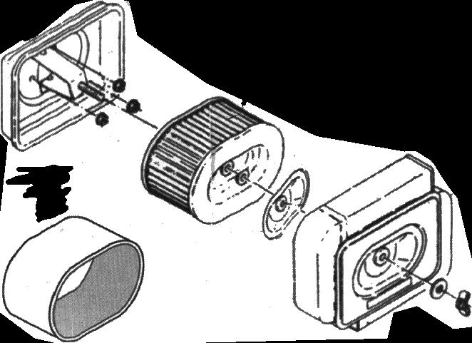 5 - Funcionamento do Motor Diesel 5.3.3 Manutenção do Filtro de ar: funcione o motor sem filtro.