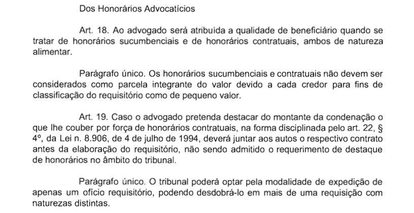 DESTAQUE DE HONORÁRIOS