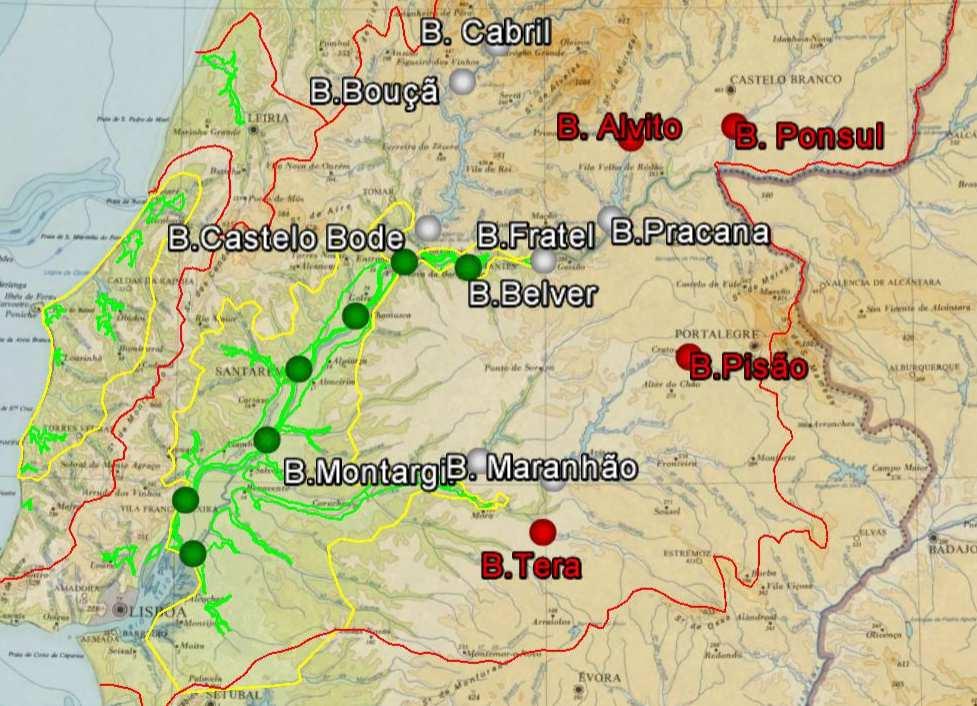 ORIGENS DE ÁGUA AÇUDES & BARRAGENS 9 NAVEGABILIDADE DO TEJO RIO TEJO LISBOA-BELVER 150 KM