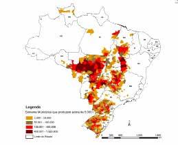 Figura 46 Mapa da produção agrícola Soja Fonte: Conab/IBGE.