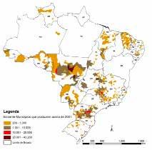 Figura 22 Mapa da produção agrícola Feijão segunda safra Fonte: Conab/IBGE.