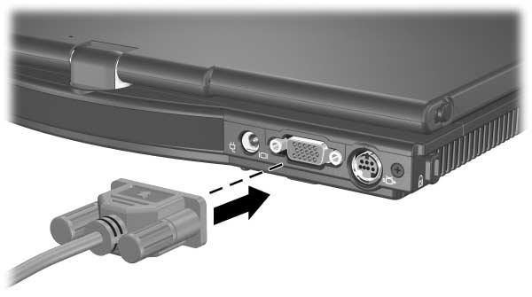 Hardware de multimédia Utilizar os recursos de vídeo O computador inclui os seguintes recursos de vídeo: A porta do monitor externo, que liga televisores, monitores ou projectores.