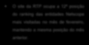 Ranking Netscope fevereiro Tabela de Entidades Rank Entidade Visitas Dif. Jan. Page Views Rank PVs/Visita 1 A Bola 28.523.780-20,4% 206.978.217 1 7,3 2 Correio da Manhã 21.665.642-6,7% 140.939.