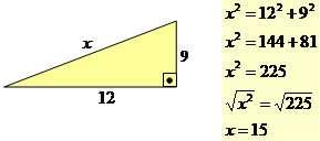 2 Dado o triângulo retângulo a seguir, determine a medida do cateto y.