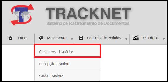 usuário para sua entidade, conforme orientações: Acesse a opção: Movimento > Cadastros-Usuários.