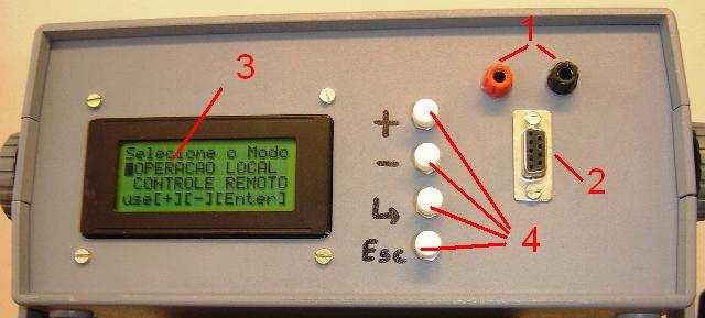 Descrição do equipamento A fonte de tensão e corrente FTC-111 é um equipamento eletrônico desenvolvido para gerar e medir tensões através de ajustes locais ou remotos.