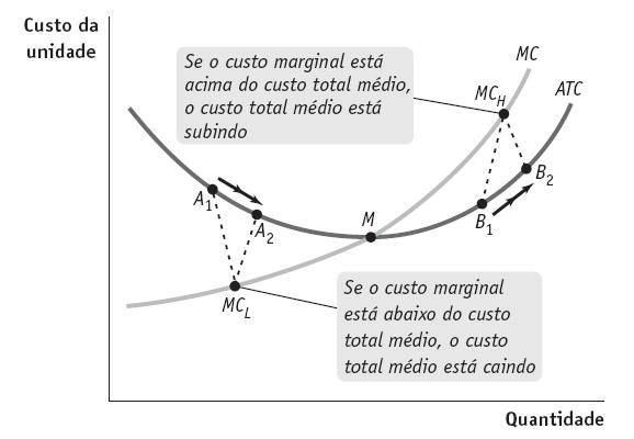 Custo Total Médio (ATC) e Custo Marginal (MC)(Krugman&Wells