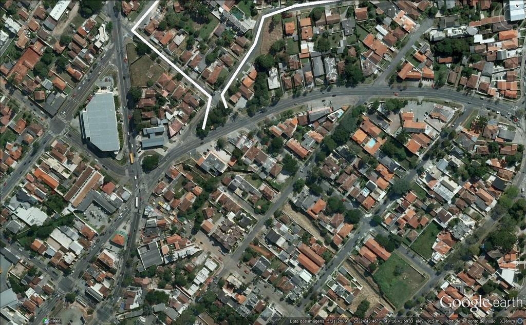 Mapa com zoom - local de concentração rua Hugo Simas rua