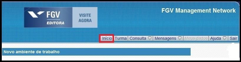 2 - Barra de menus No canto superior direito, está disponível a Barra de menus.