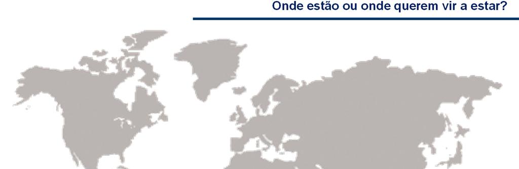 Principais mercados geográficos (I) A auscultação periódica da PPA aos seus associados, revela que, Onde estão ou onde